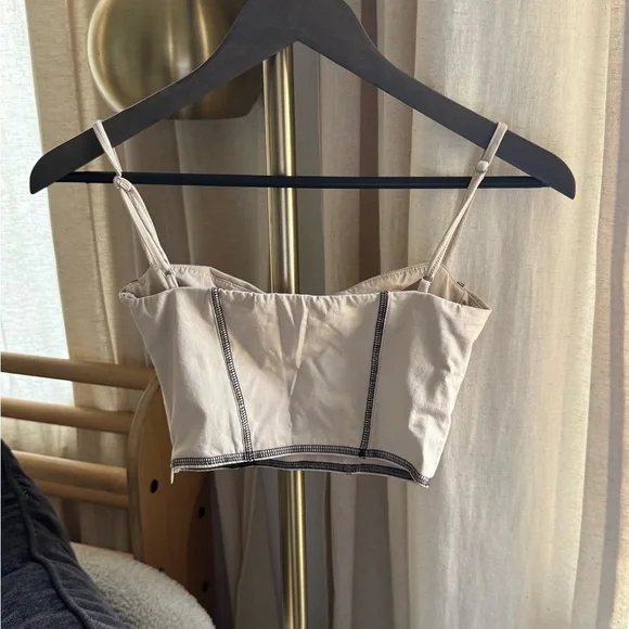 Princess Polly Cream Bustier Bra with Black Stitching | 2 - Picture 3 of 5